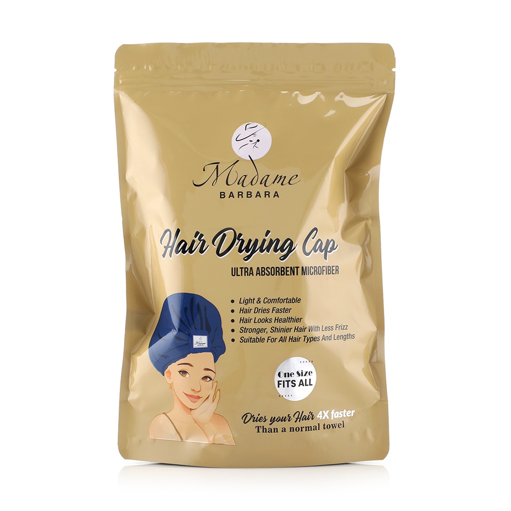 Hair Drying Microfiber Ultra Cap - Navy Blue
