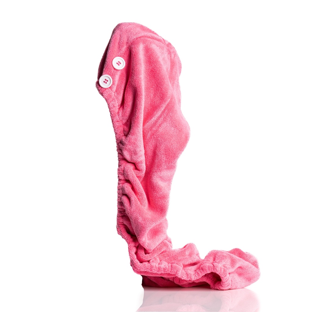 Hair Drying Towel - Pink & Green
