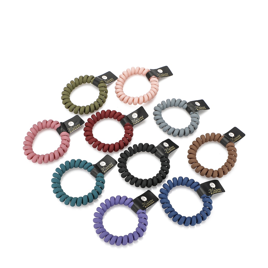 Multi-Coloured Elastic Hair Ties Set - 10 pcs