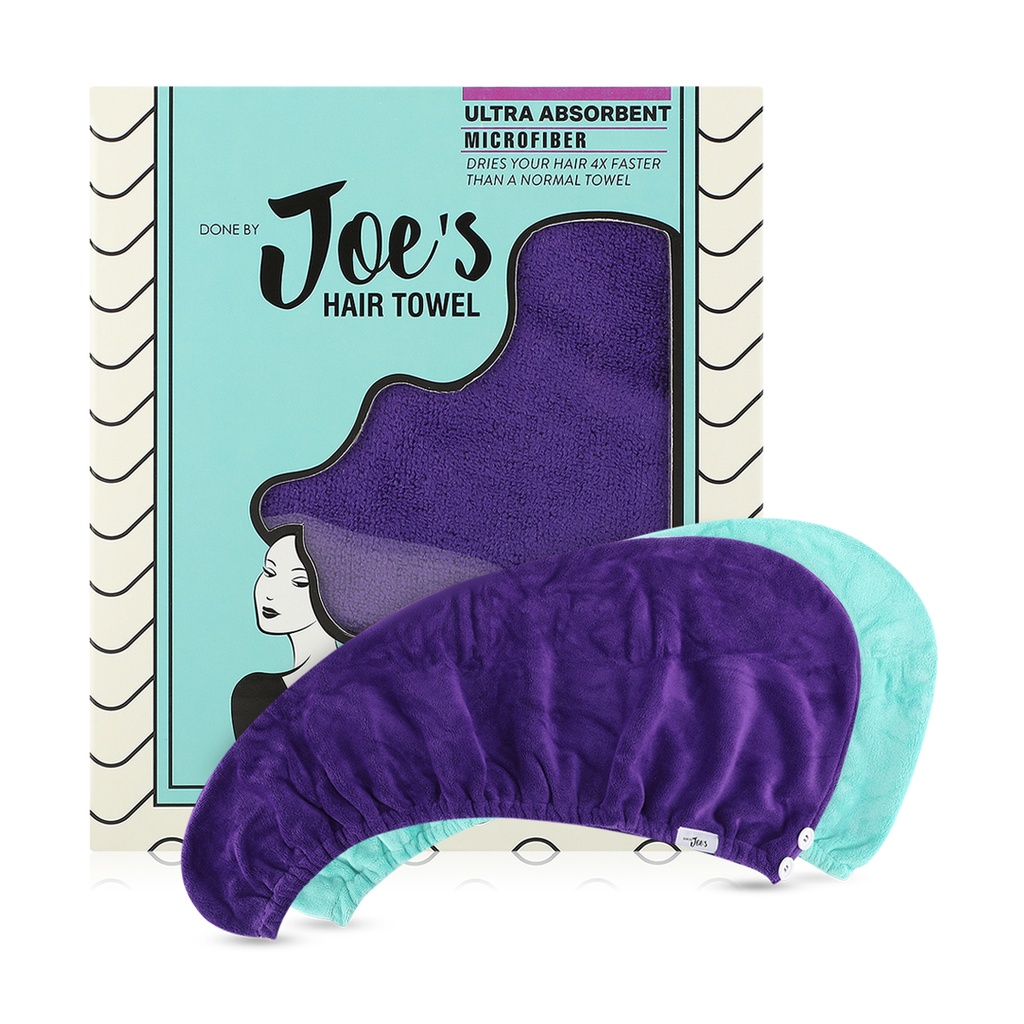 Hair Drying Towel - Tiffany Blue & Purple
