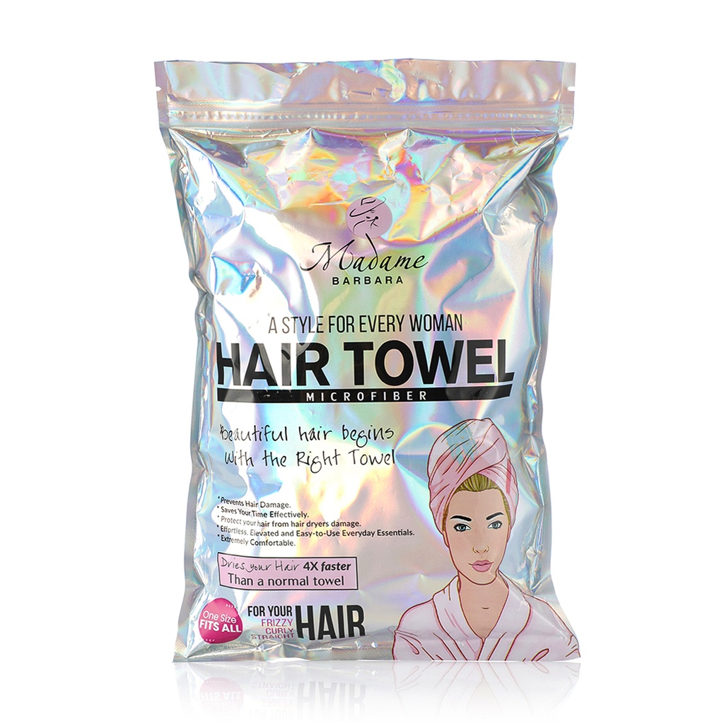 Microfiber Hair Towel - Pinkish Blue