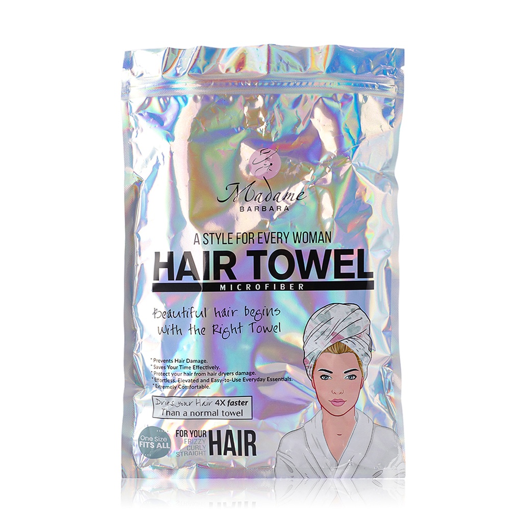 Hair Towel Microfiber  Pinkish Green