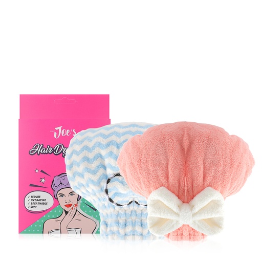 Hair Drying Caps - Blue & Pink - 2 pcs