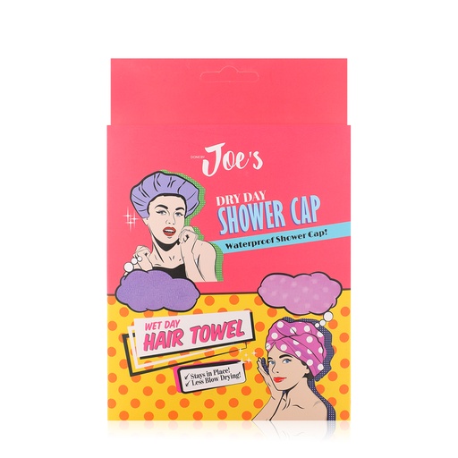 Waterproof Shower Cap & Hair Towel Set - 2 pcs