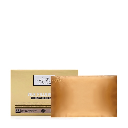 Queen Size Silk Pillowcase - Gold